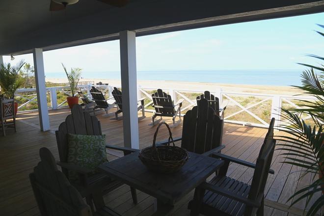 Beachside deck view