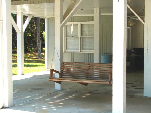 Picnic area under the house
